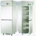 ARMADIO REFRIGERATO GN 2/1 MONOBLOCCO IN ACCIAIO INOX PER PESCE CON 2 SPORTELLI - Temperatura -2 / 8 C