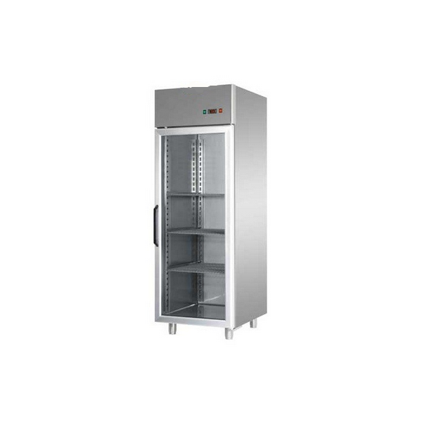ARMOIRE RÉFRIGÉRÉE MONOBLOC EN ACIER INOXYDABLE AVEC PORTE VITRÉE ET ÉCLAIRAGE INTÉRIEUR AU NÉON POUR PLATEAUX 60x40 cm - Température -18 / -22 C ARMOIRE RÉFRIGÉRÉE MONOBLOC EN ACIER INOXYDABLE AVEC PORTE VITRÉE ET ÉCLAIRAGE INTÉRIEUR AU NÉON POUR PLATEAUX 60x40 cm - Température -18 / -22 C