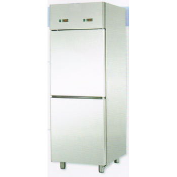 ARMADIO COMBINATO REFRIGERATO GN 2/1 IN ACCIAIO INOX A DOPPIA TEMPERATURA CON 2 SPORTELLI - Temperature 0 / 10 e -18 / -22 C