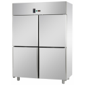 ARMADIO REFRIGERATO GN 2/1 MONOBLOCCO IN ACCIAIO INOX CON 4 SPORTELLI - Temperatura 0 / 10 C