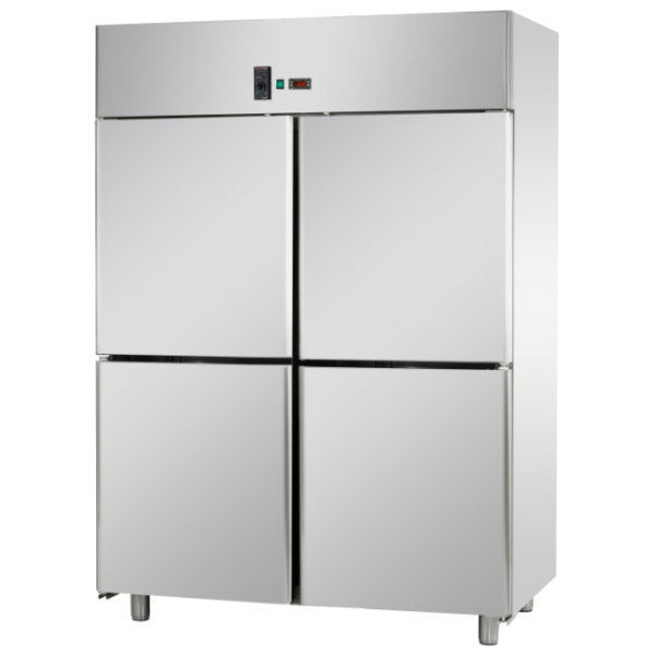 ARMADIO REFRIGERATO GN 2/1 MONOBLOCCO IN ACCIAIO INOX CON 4 SPORTELLI - Temperatura 0 / 10 C