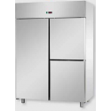 ARMADIO REFRIGERATO GN 2/1 MONOBLOCCO IN ACCIAIO INOX CON 1 PORTA E 2 SPORTELLI - Temperatura 0 / 10 C