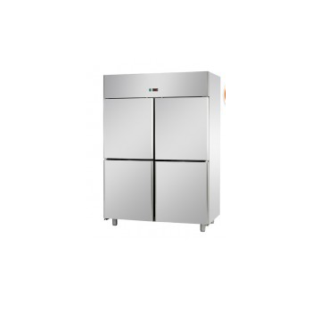 ARMADIO REFRIGERATO GN 2/1 MONOBLOCCO IN ACCIAIO INOX CON 4 SPORTELLI - Temperatura -18 / -22 C