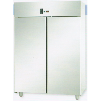 ARMADIO REFRIGERATO MONOBLOCCO IN ACCIAIO INOX CON 2 PORTE PER TEGLIE 60x40 cm - Temperatura 0 / 10 C