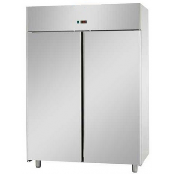 ARMADIO REFRIGERATO MONOBLOCCO IN ACCIAIO INOX CON 2 PORTE PER TEGLIE 60x40 cm - Temperatura -18 / -22 C