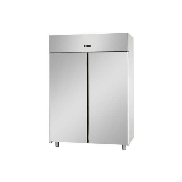 ARMADIO REFRIGERATO MONOBLOCCO IN ACCIAIO INOX CON 2 PORTE PER TEGLIE 60x40 cm - Temperatura -18 / -22 C