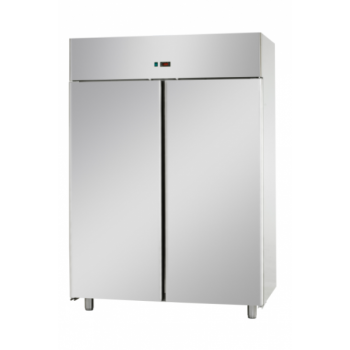 ARMADIO STATICO GN 2/1 IN ACCIAIO INOX CON 2 PORTE E ALLESTIMENTO CARNE - Temperatura 0 / 10 C