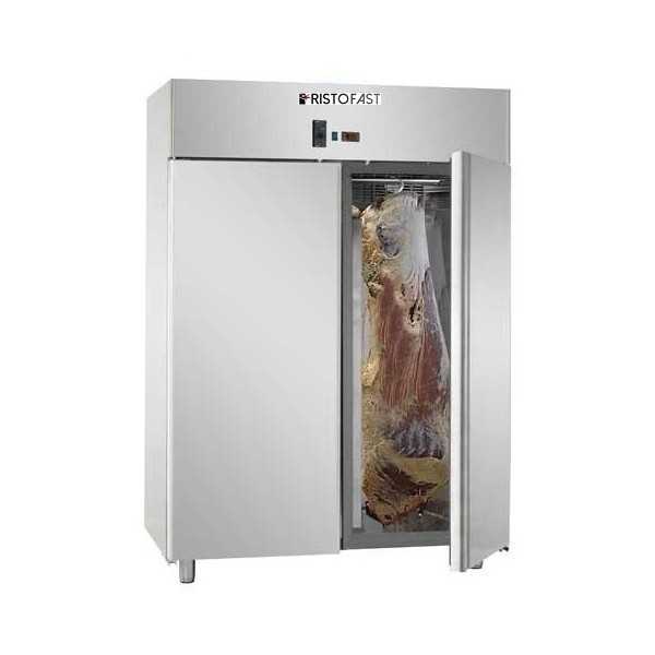 ARMADIO STATICO GN 2/1 IN ACCIAIO INOX CON 2 PORTE E ALLESTIMENTO CARNE - Temperatura 0 / 10 C