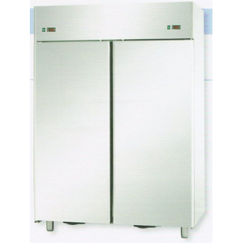 ARMADIO COMBINATO REFRIGERATO GN 2/1 IN ACCIAIO INOX A DOPPIA TEMPERATURA CON 2 PORTE - Temperatura 0 / 10 C