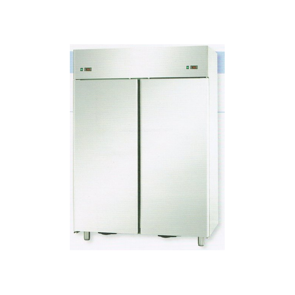 ARMADIO COMBINATO REFRIGERATO GN 2/1 IN ACCIAIO INOX A DOPPIA TEMPERATURA CON 2 PORTE - Temperatura 0 / 10 C