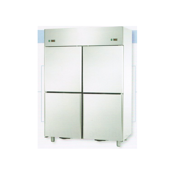 ARMADIO REFRIGERATO IN ACCIAIO INOX A DOPPIA TEMPERATURA CON 4 SPORTELLI - Temperatura 0 / 10 C