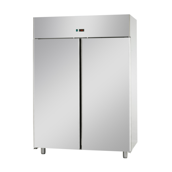 ARMADIO COMBINATO REFRIGERATO GN 2/1 IN ACCIAIO INOX A DOPPIA TEMPERATURA CON 2 PORTE - Temperature 0 / 10 e -18 / -22 C