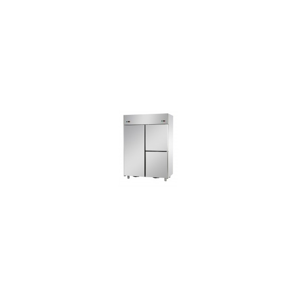 ARMOIRE RÉFRIGÉRÉE EN ACIER INOXYDABLE À DOUBLE TEMPÉRATURE AVEC 1 PORTE ET 2 PORTES - Températures 0 / 10 et -18 / -22 C ARMOIRE RÉFRIGÉRÉE EN ACIER INOXYDABLE À DOUBLE TEMPÉRATURE AVEC 1 PORTE ET 2 PORTES - Températures 0 / 10 et -18 / -22 C