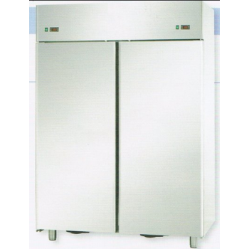 ARMADIO COMBINATO REFRIGERATO IN ACCIAIO INOX A DOPPIA TEMPERATURA CON 2 PORTE - Temperatura -18 / -22 C