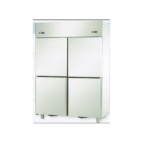 ARMOIRE RÉFRIGÉRÉE EN ACIER INOXYDABLE À DOUBLE TEMPÉRATURE AVEC 4 PORTES - Température -18 / -22 C ARMOIRE RÉFRIGÉRÉE EN ACIER INOXYDABLE À DOUBLE TEMPÉRATURE AVEC 4 PORTES - Température -18 / -22 C