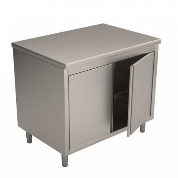 TABLE MEUBLE AVEC PORTES BATTANTES, PROFONDEUR 70 CM
