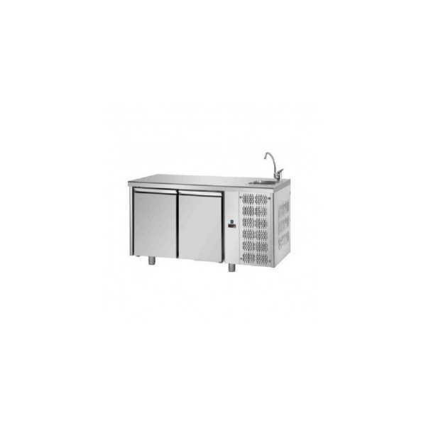 TABLE RÉFRIGÉRÉE GN 1/1 À TEMPÉRATURE NORMALE AVEC 2 PORTES