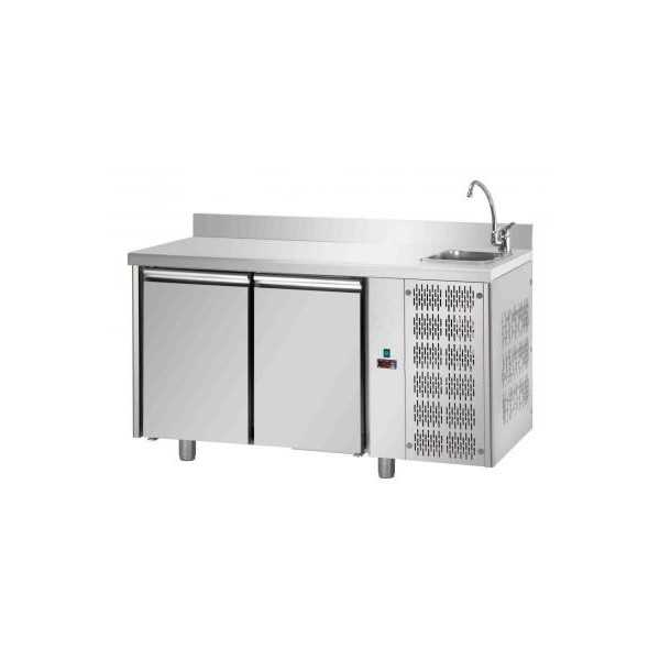 TABLE RÉFRIGÉRÉE GN 1/1 À TEMPÉRATURE NORMALE AVEC 2 PORTES TABLE RÉFRIGÉRÉE GN 1/1 À TEMPÉRATURE NORMALE AVEC 2 PORTES