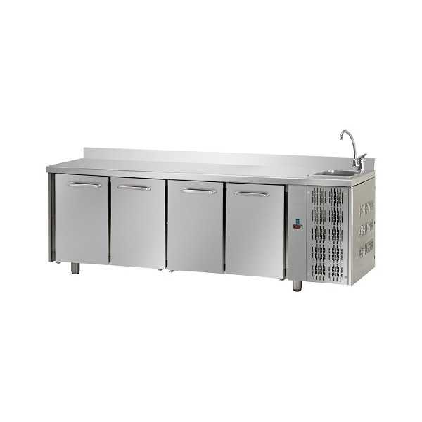 TAVOLO REFRIGERATO GN 1/1 A TEMPERATURA NORMALE CON 4 PORTE