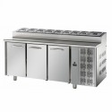 TAVOLO REFRIGERATO SNACK GN 1/1 A TEMPERATURA NORMALE 3 PORTE