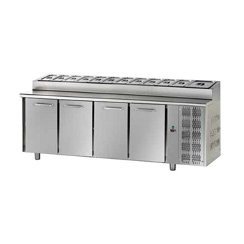 TAVOLO REFRIGERATO SNACK GN 1/1 A TEMPERATURA NORMALE 4 PORTE