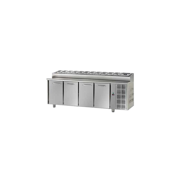 TAVOLO REFRIGERATO SNACK GN 1/1 A TEMPERATURA NORMALE 4 PORTE