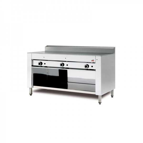 CUISINIÈRE À GAZ PIADA SUR ARMOIRE OUVERTE EN ACIER INOXYDABLE 8 CUISINIÈRE À GAZ PIADA SUR ARMOIRE OUVERTE EN ACIER INOXYDABLE 8