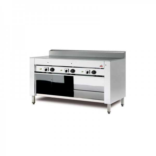 CUISINIÈRE ÉLECTRIQUE PIADA SUR ARMOIRE OUVERTE EN ACIER INOXYDABLE 10