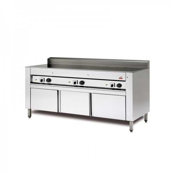 CUISINIÈRE ÉLECTRIQUE PIADA SUR ARMOIRE EN ACIER INOXYDABLE À 6 PORTES