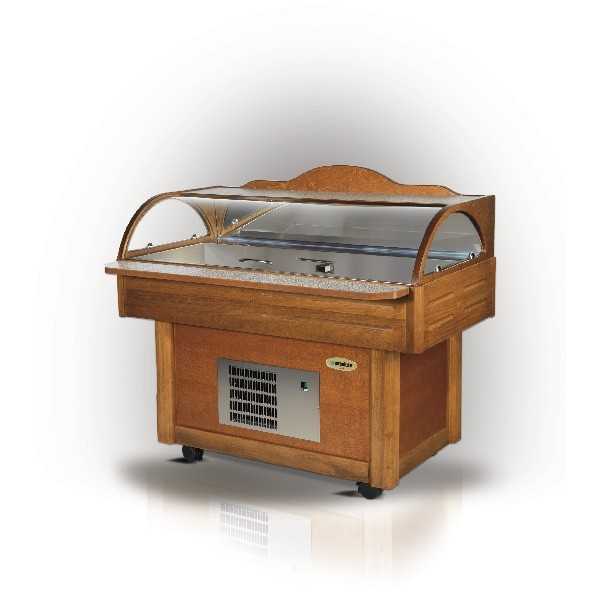 Chariot de présentation pour buffet de poissons en libre-service Chariot de présentation pour buffet de poissons en libre-service