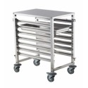 CARRELLO INOX PORTA 7 TEGLIE GN 1/1