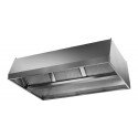 CAPPA CENTRALE A SOFFITTO IN ACCIAIO INOX COMPLETA DI FILTRI A LABIRINTO E MOTORE - P.130 cm