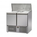 SALADETTE 2 PORTE CON COPERCHIO IN ACCIAIO INOX