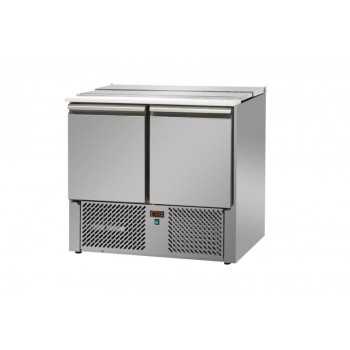 SALADETTE 2 PORTE CON COPERCHIO IN ACCIAIO INOX