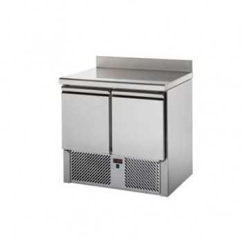 SALADETTE 2 PORTE CON PIANO E ALZATINA IN ACCIAIO INOX