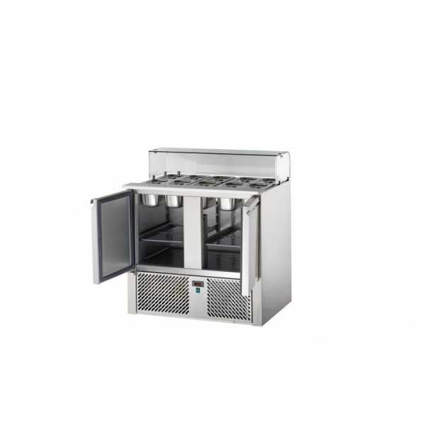 SALADETTE 2 PORTES AVEC VERRE TREMPÉ PLAT