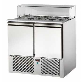 SALADETTE 2 PORTE CON VETRO PIATTO TEMPERATO