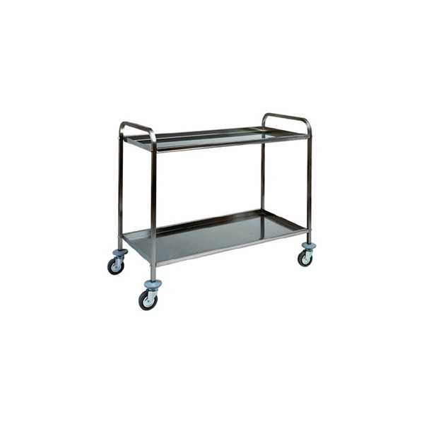 CARRELLO IN ACCIAIO INOX - 2 PIANI