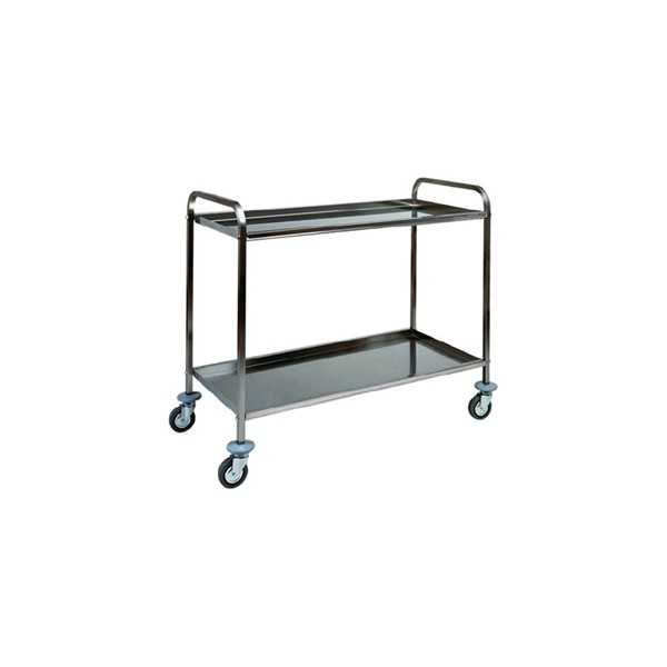 CHARIOT EN ACIER INOXYDABLE - 2 NIVEAUX