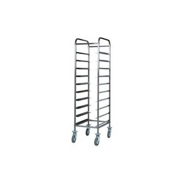 CARRELLO PORTAVASSOI IN ACCIAIO INOX - CAPACITA\' 10 VASSOI