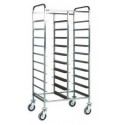 CARRELLO PORTAVASSOI IN ACCIAIO INOX - CAPACITA\' 20 VASSOI