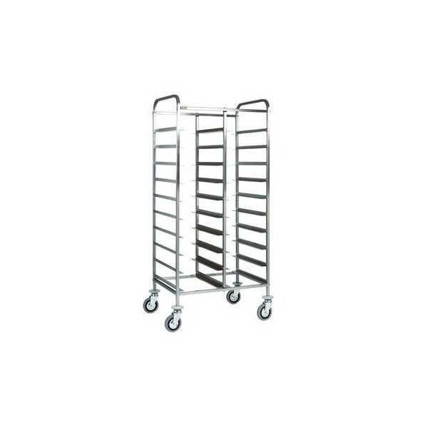 CARRELLO PORTAVASSOI IN ACCIAIO INOX - CAPACITA\' 20 VASSOI