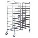 CARRELLO PORTAVASSOI IN ACCIAIO INOX - CAPACITA\' 30 VASSOI