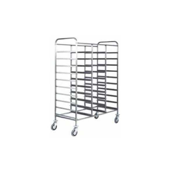 CARRELLO PORTAVASSOI IN ACCIAIO INOX - CAPACITA\' 30 VASSOI