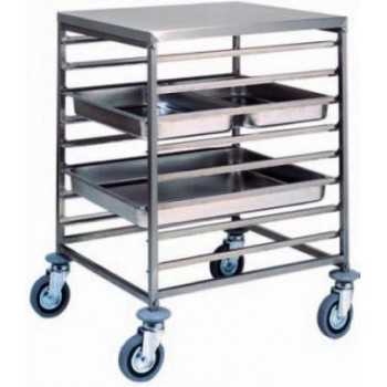 CARRELLO PORTATEGLIE IN ACCIAIO INOX - 8 GN 2/1