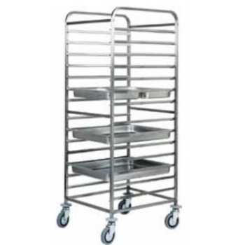 CARRELLO PORTATEGLIE IN ACCIAIO INOX - 14 GN 2/1