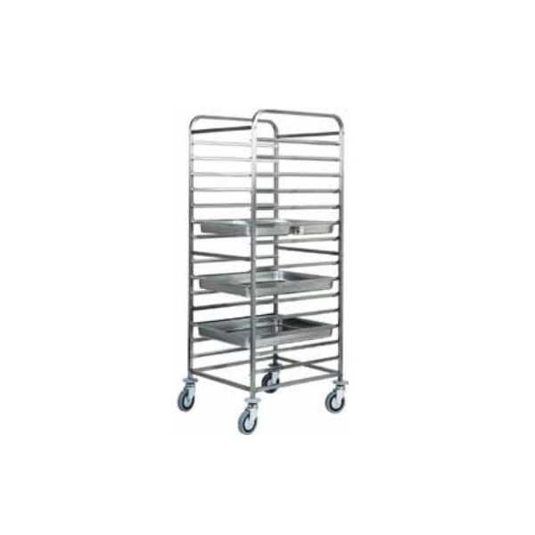 CARRELLO PORTATEGLIE IN ACCIAIO INOX - 14 GN 2/1