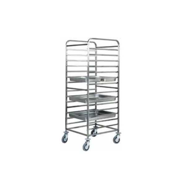 CHARIOT PORTE-PLATEAUX EN ACIER INOXYDABLE - 14 GN 2/1 CHARIOT PORTE-PLATEAUX EN ACIER INOXYDABLE - 14 GN 2/1