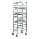 CARRELO PORTATEGLIE IN ACCIAIO INOX - 14 TEGLIE GN 1/1