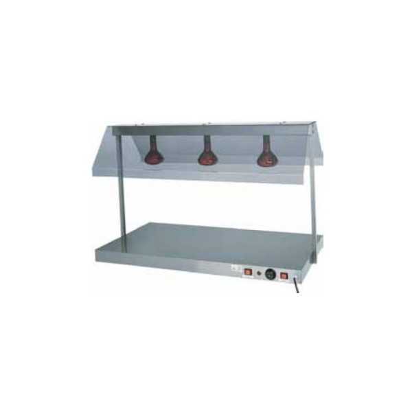 PLAQUE CHAUFFANTE EN ACIER INOXYDABLE AVEC LAMPES INFRAROUGES, REVÊTEMENT EN POLYCARBONATE